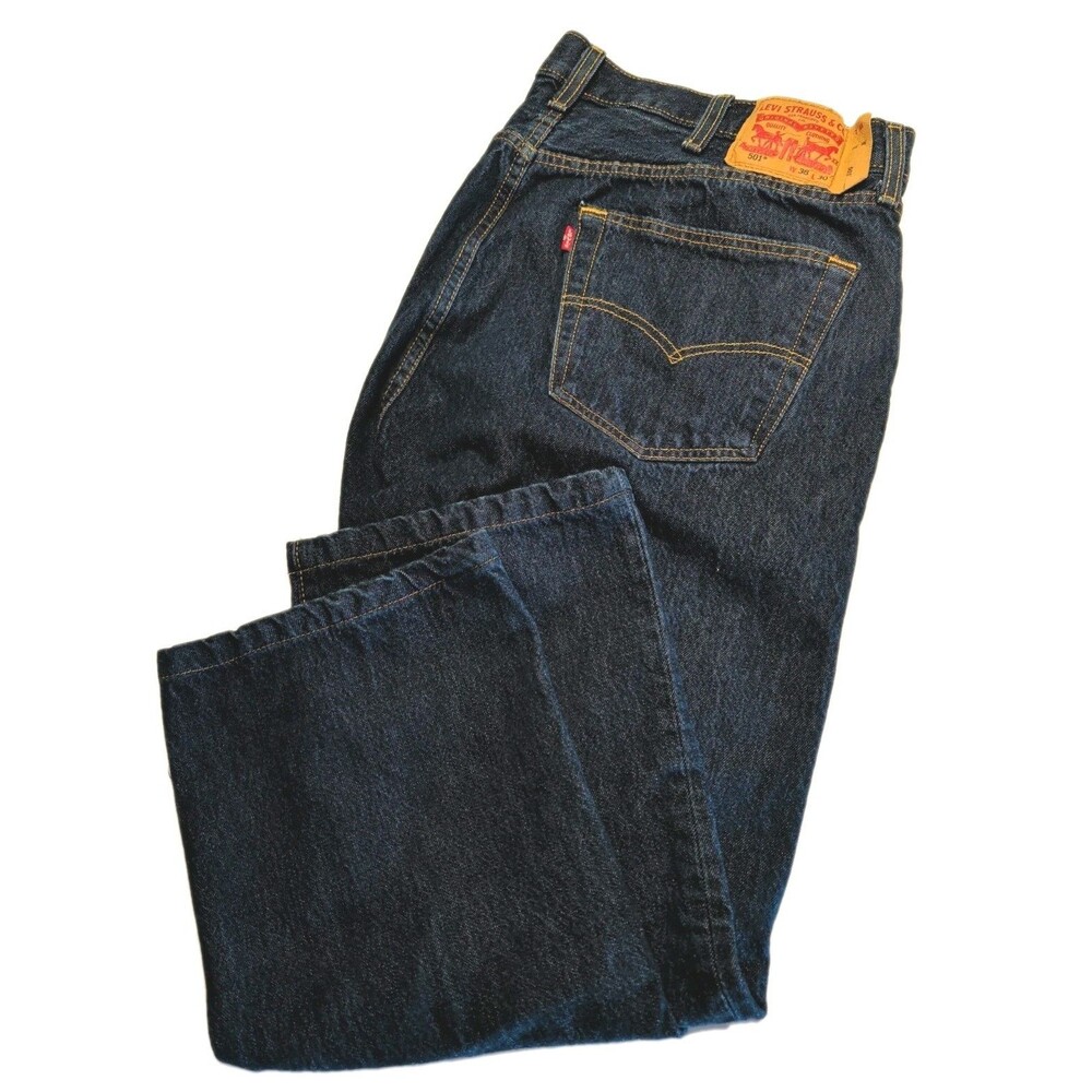 Levi’s 501 Custom Altered Men 38x24 Dark Blue  Jeans  Or Capris